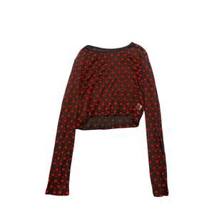 Sheer heart mesh top